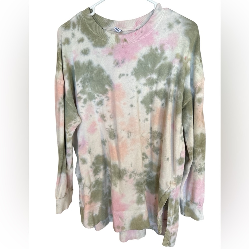 OLD NAVY - Pink, green, white Tie-Dye Sweatshirt